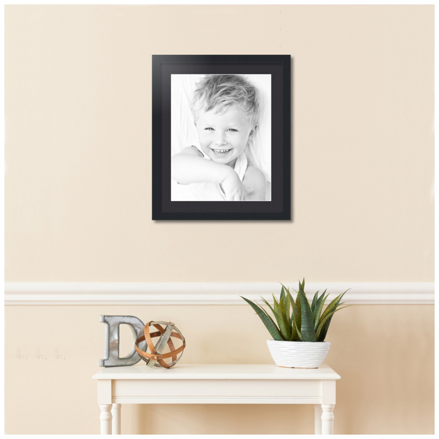 ArtToFrames 19x23" Matted Picture Frame with 15x19" Single Mat Photo Opening Framed in 1.25" Black and 2" Mat (FWM-3926-19x23)