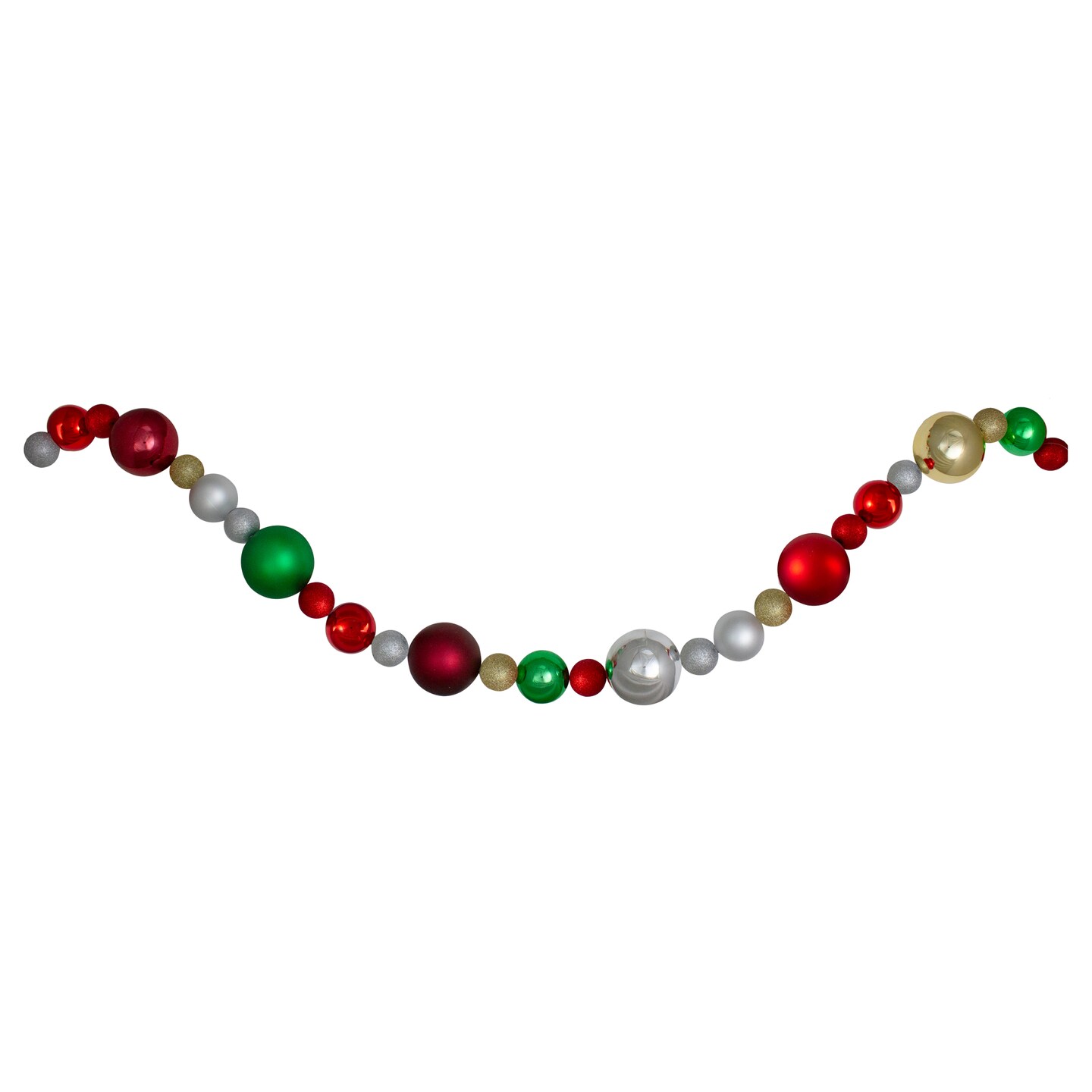 9ft. Red, Green and Silver Tinsel Christmas Boa Garland, 2ct.