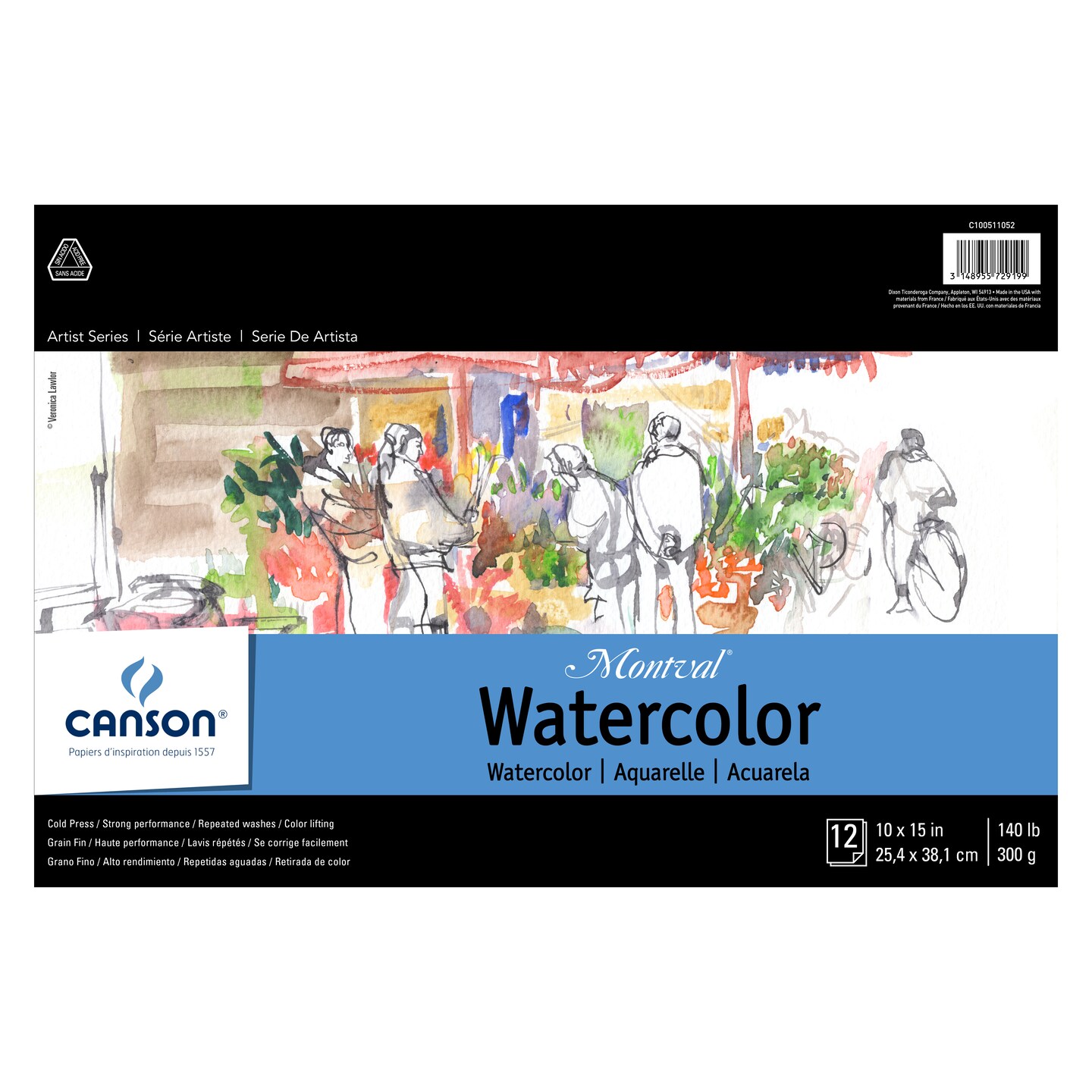 Canson - Artist Series Montval Watercolor Block, Field Sketch Book ...