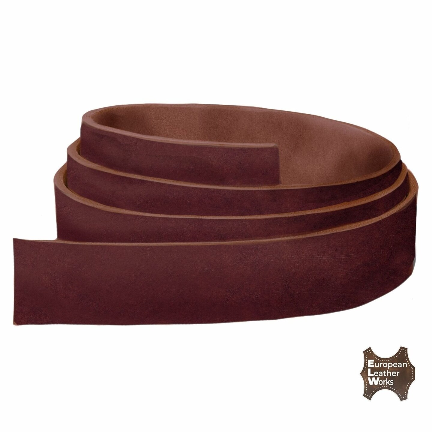 ELW 9-10 oz (3.6-4mm) Latigo Leather Straps Belt Grade 60&#x22; Cowhide Strips Heavy Duty Holsters, Sheathes, Harness, Saddle, Armor, Collars