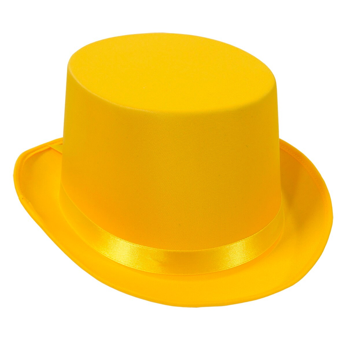 Beistle Pack of 6 Yellow Satin Sleek Costume Top Hat - Adult One Size