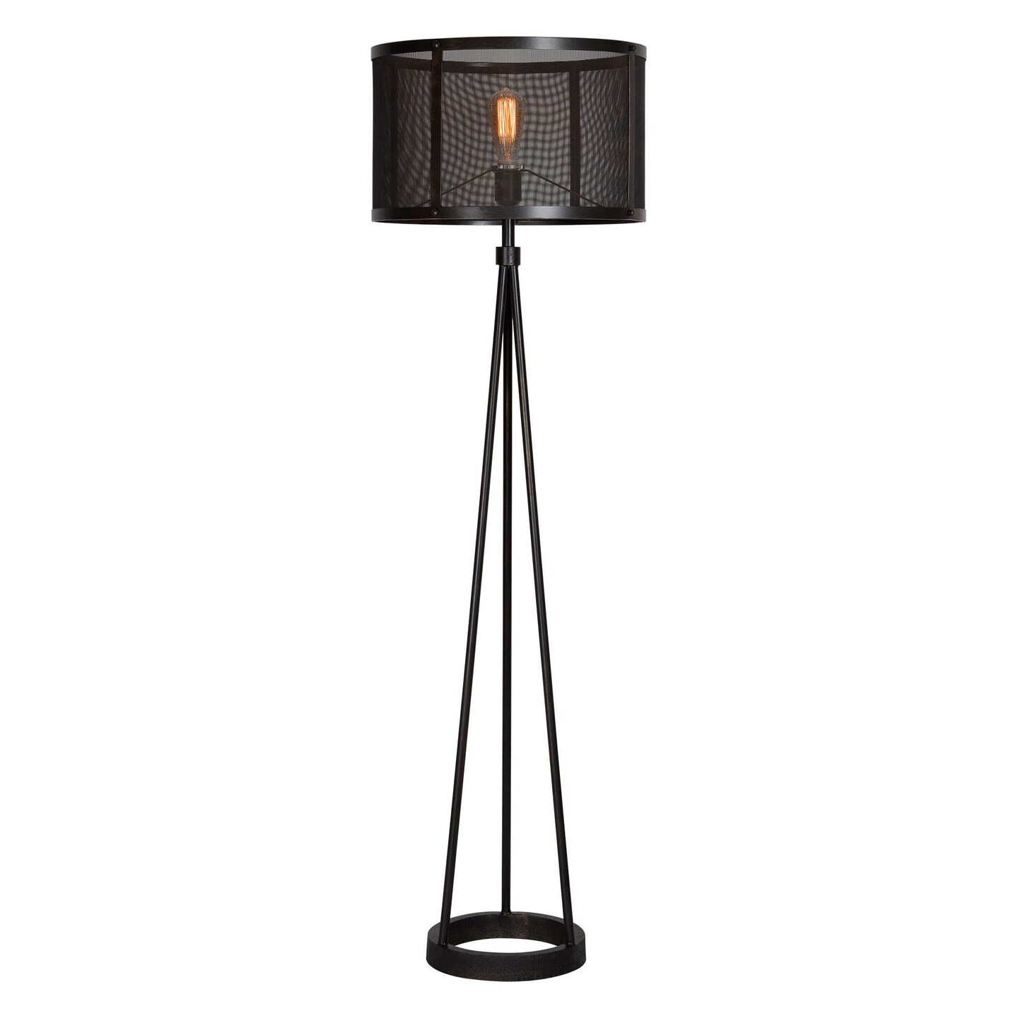 Signature Home Collection 60&#x22; Black Traditional Tripod Floor Lamp