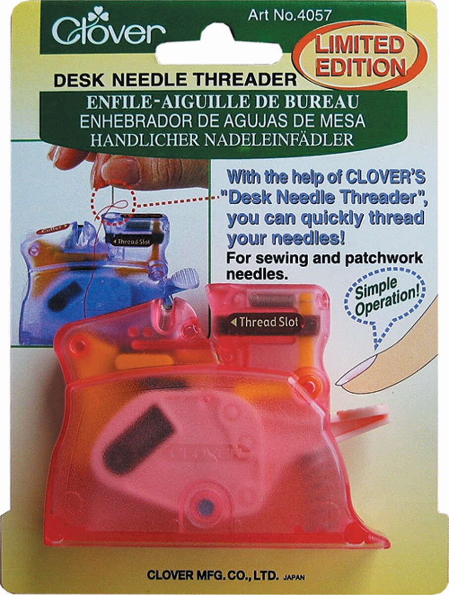 Clover Desk Needle Threader (Pink)