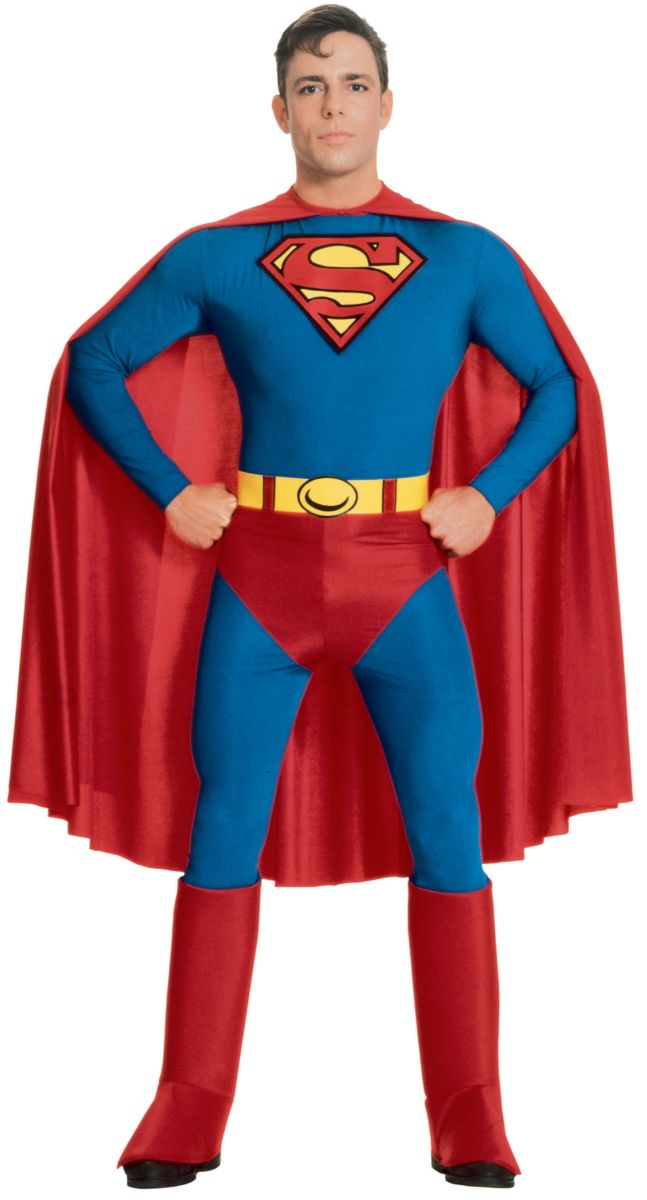 The Costume Center Red and Blue Superman Men Adult Halloween Costume - One Size