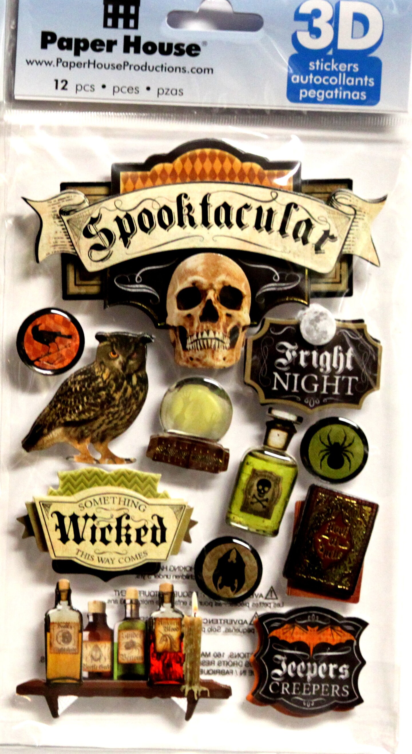 Paper House Spooktacular Dimensional Stickers