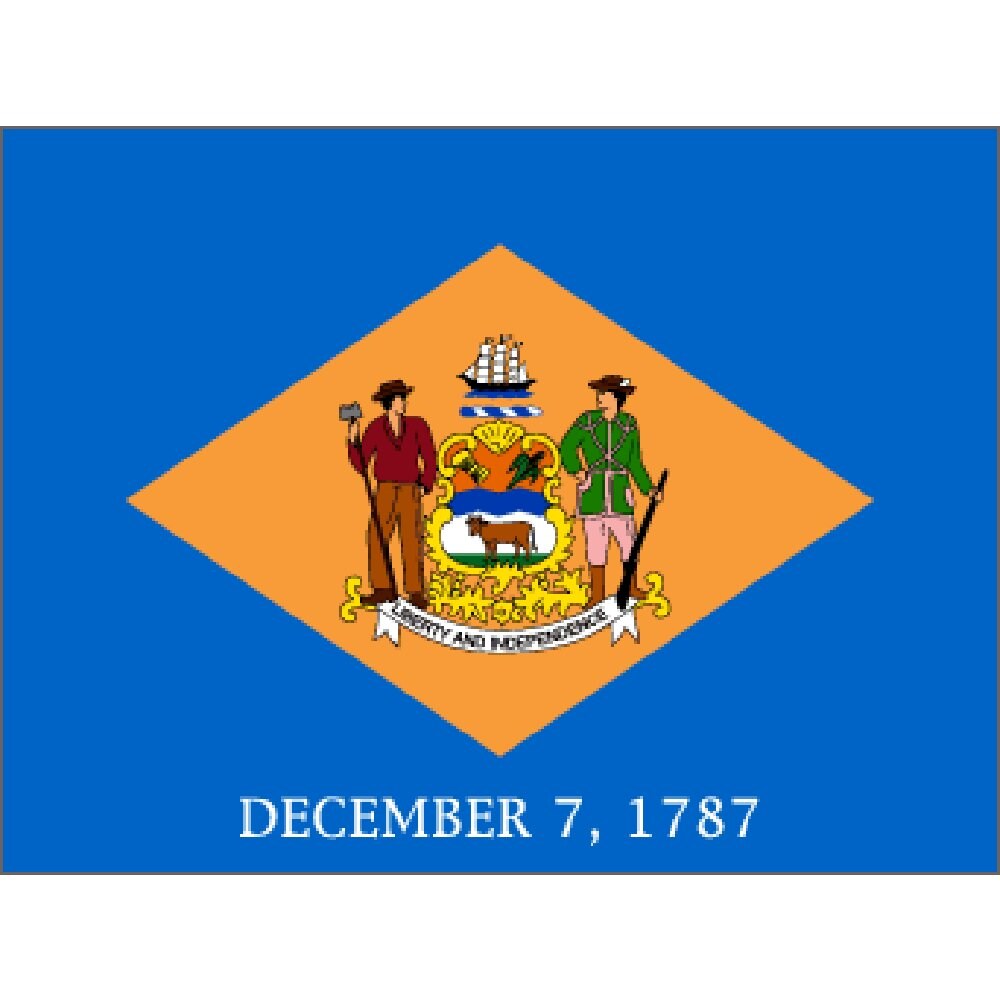 Delaware Flag with Grommets 3ft x 5ft