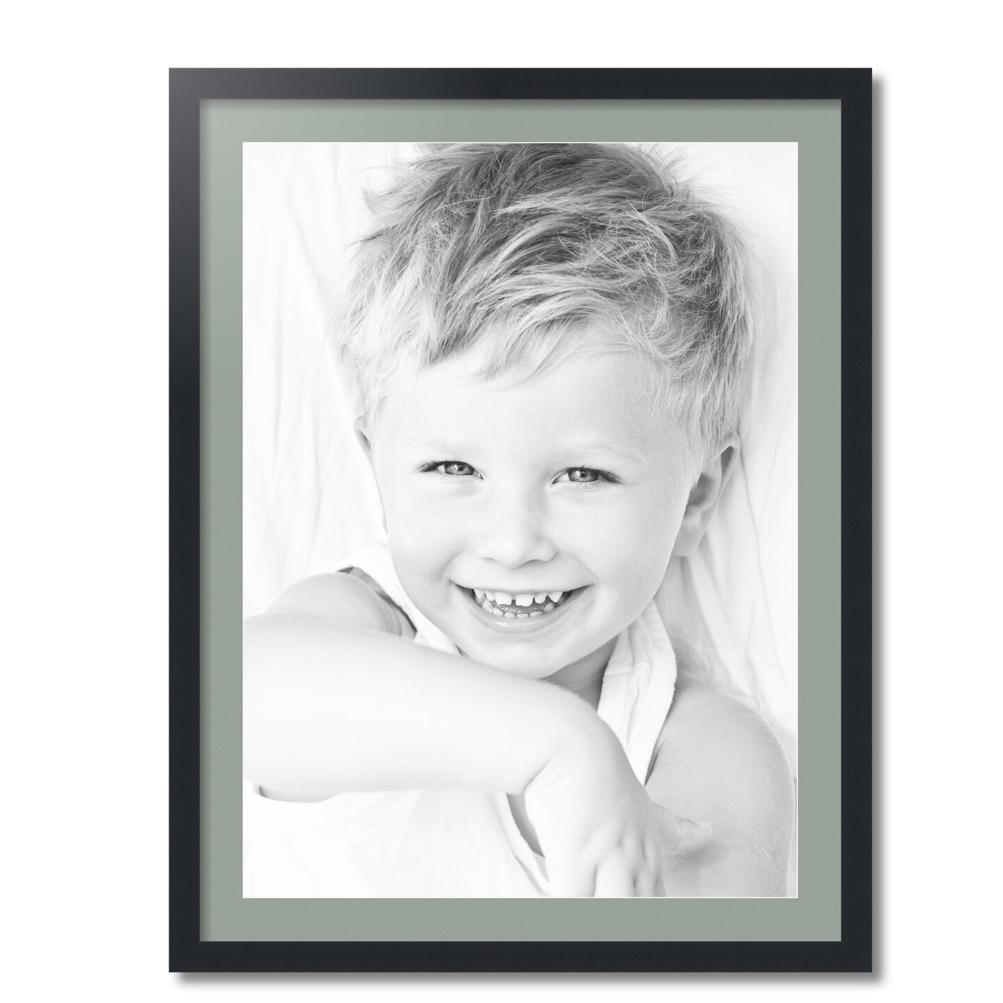 ArtToFrames 26x34" Matted Picture Frame with 22x30" Single Mat Photo Opening Framed in 1.25" Black and 2" Mat (FWM-3926-26x34)