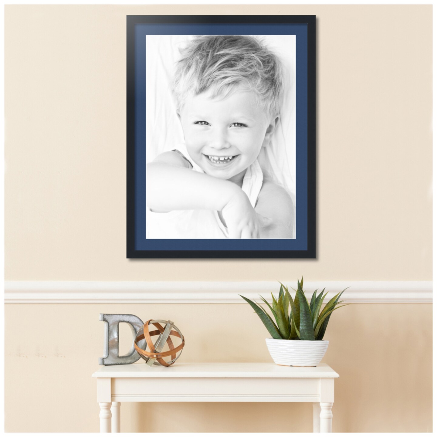 ArtToFrames 26x34" Matted Picture Frame with 22x30" Single Mat Photo Opening Framed in 1.25" Black and 2" Mat (FWM-3926-26x34)