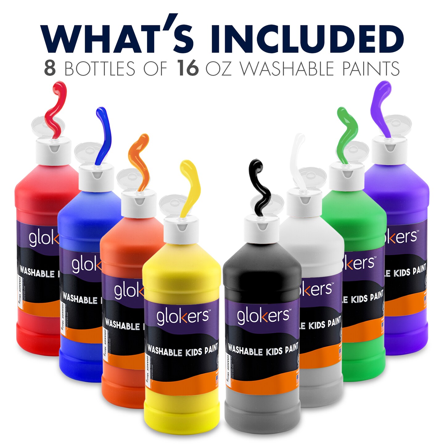 Washable Paint for Kids – 8 Ct Finger Paint (2 oz Each) Tempera Paint, Non  Toxic Kids