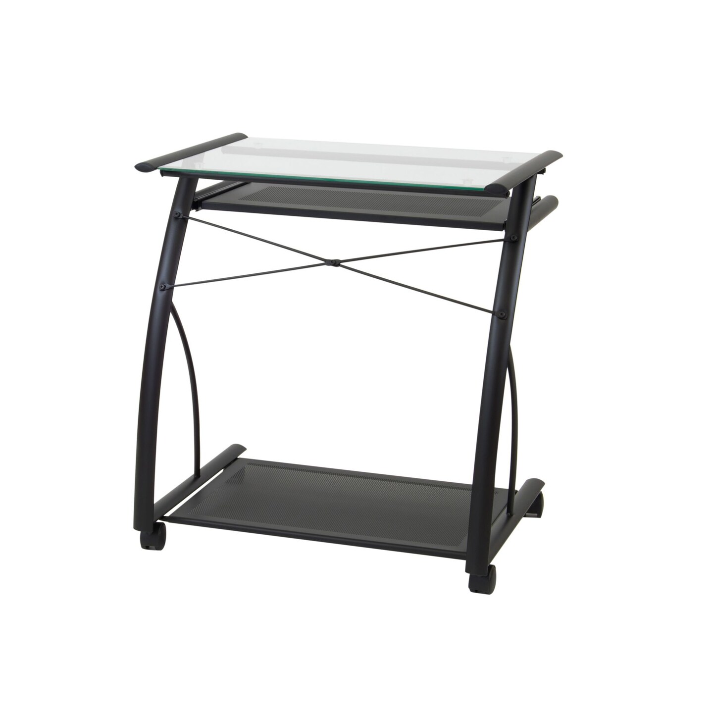 Compact computer deals cart with storage