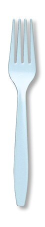 Party Central Premium Lightweight Disposable Forks - 7&#x22; - Pastel Blue - Club Pack of 288