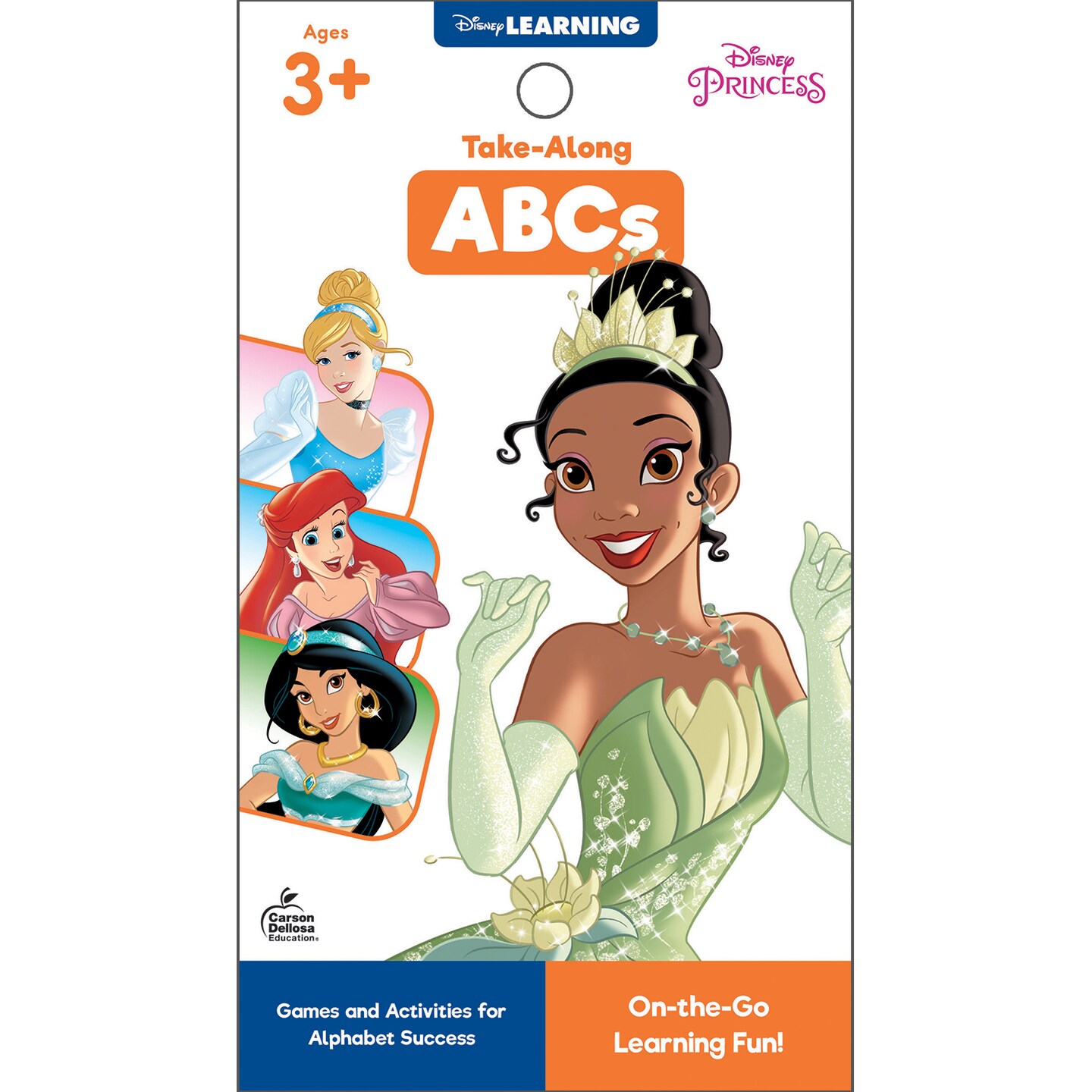 Disney Learning Princess Take-Along Tablet: ABCs—Phonics Activity Workbook for Writing and Tracing Letters, Letter and Sound Recognition, Coloring, Mazes, Connect the Dot Activities, Ages 3+ (64 pgs)