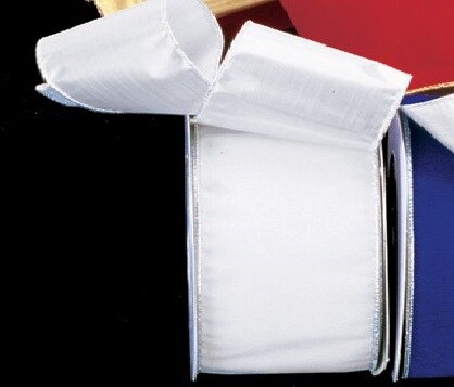 The Ribbon People White and Silver Solid Wired Craft Ribbon 3" x 20 Yards