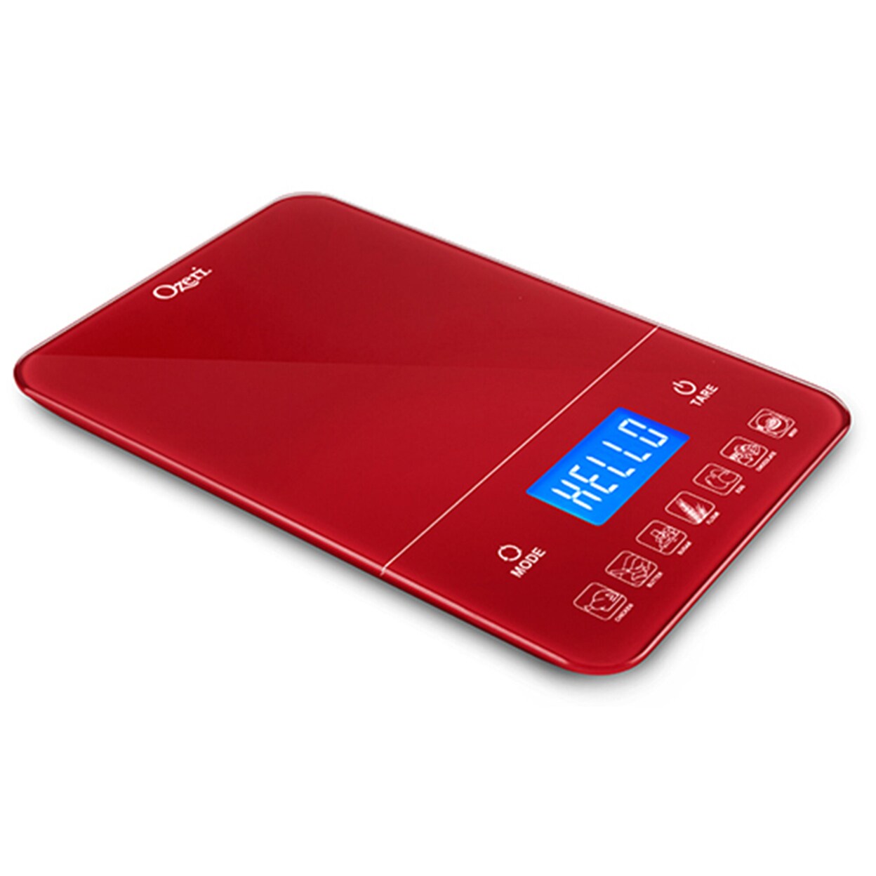 Ozeri Red Kitchen Scale, Pro Digital Kitchen Food Scale, 0.05 oz