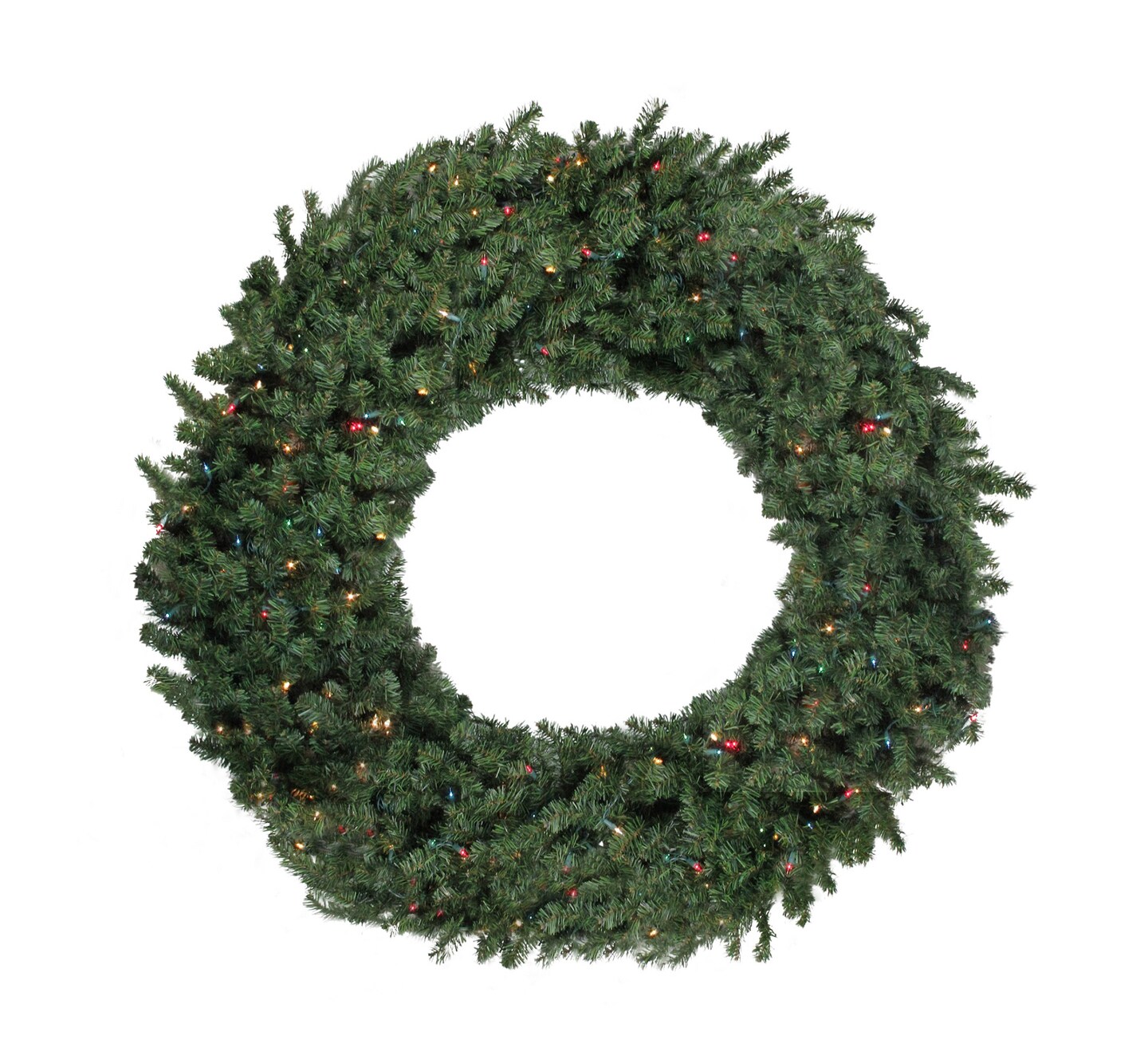 Northlight Pre-Lit Canadian Pine Commercial Size Christmas Wreath - 12ft, Multicolor Lights