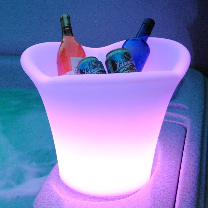 The Pool Supply Shop 16&#x22; Remote Controlled Portable LED Illuminated Color Changing Ice Bucket