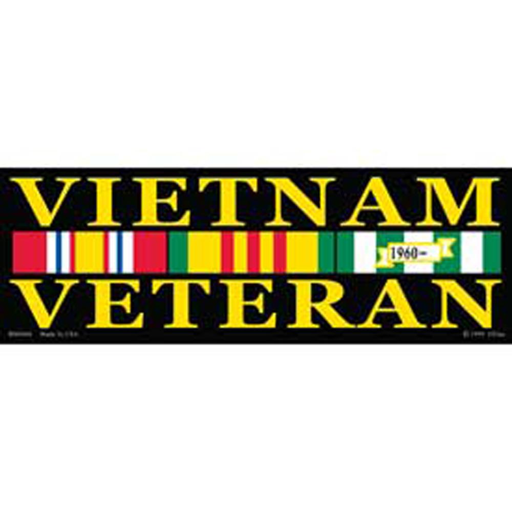 Veteran Vietnam War Bumper Sticker 3-1/4&#x22;X9&#x22;