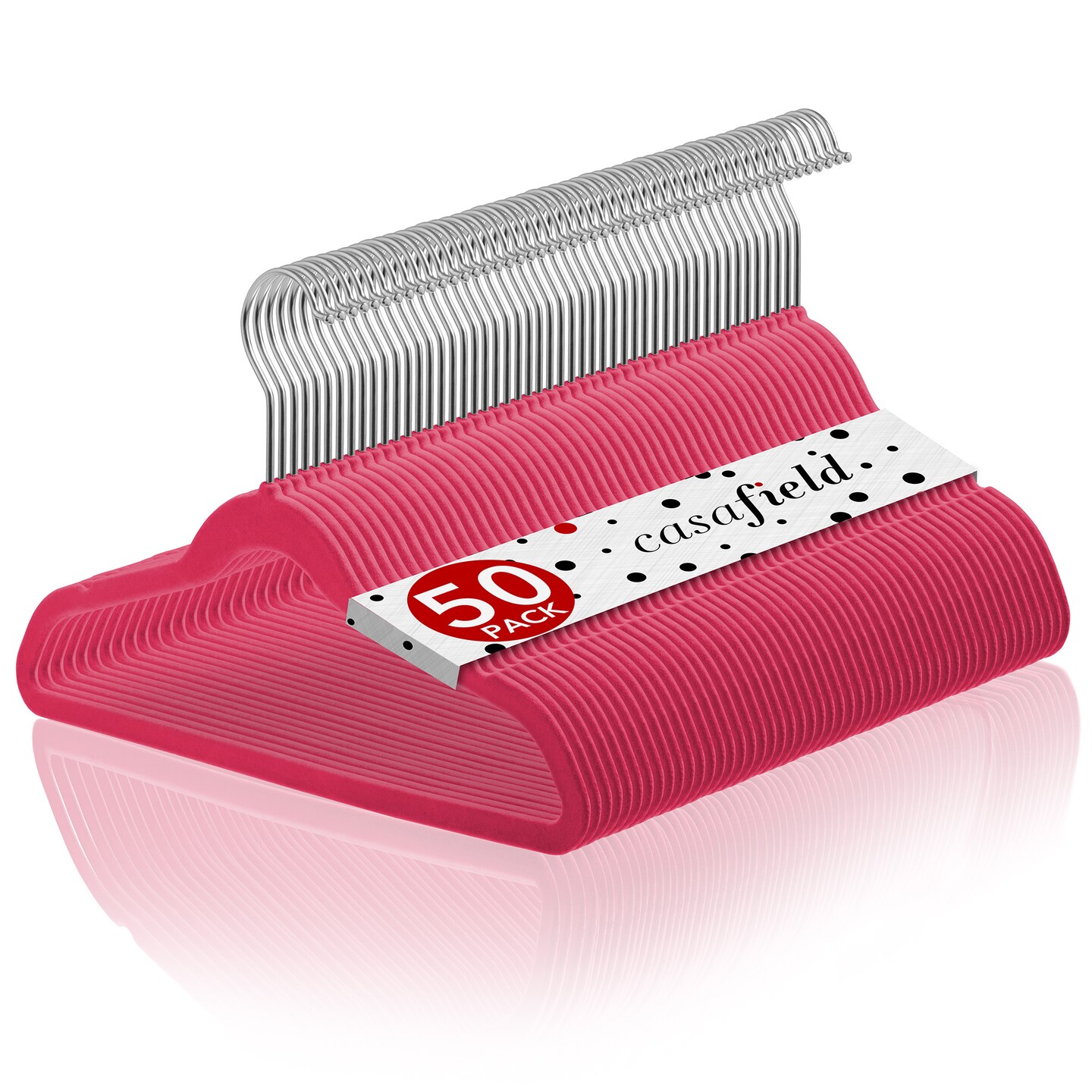 Casafield 50 Velvet Kid's Hangers - 14" Size for Children's Clothes