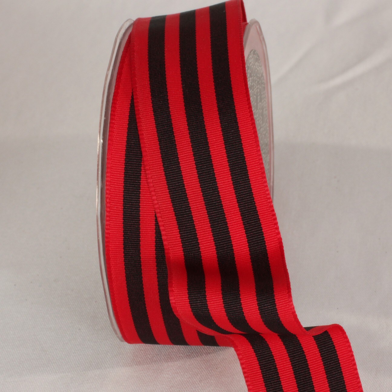 The Ribbon People Red and Black Striped Wired Craft Ribbon 1.5" x 27 Yards