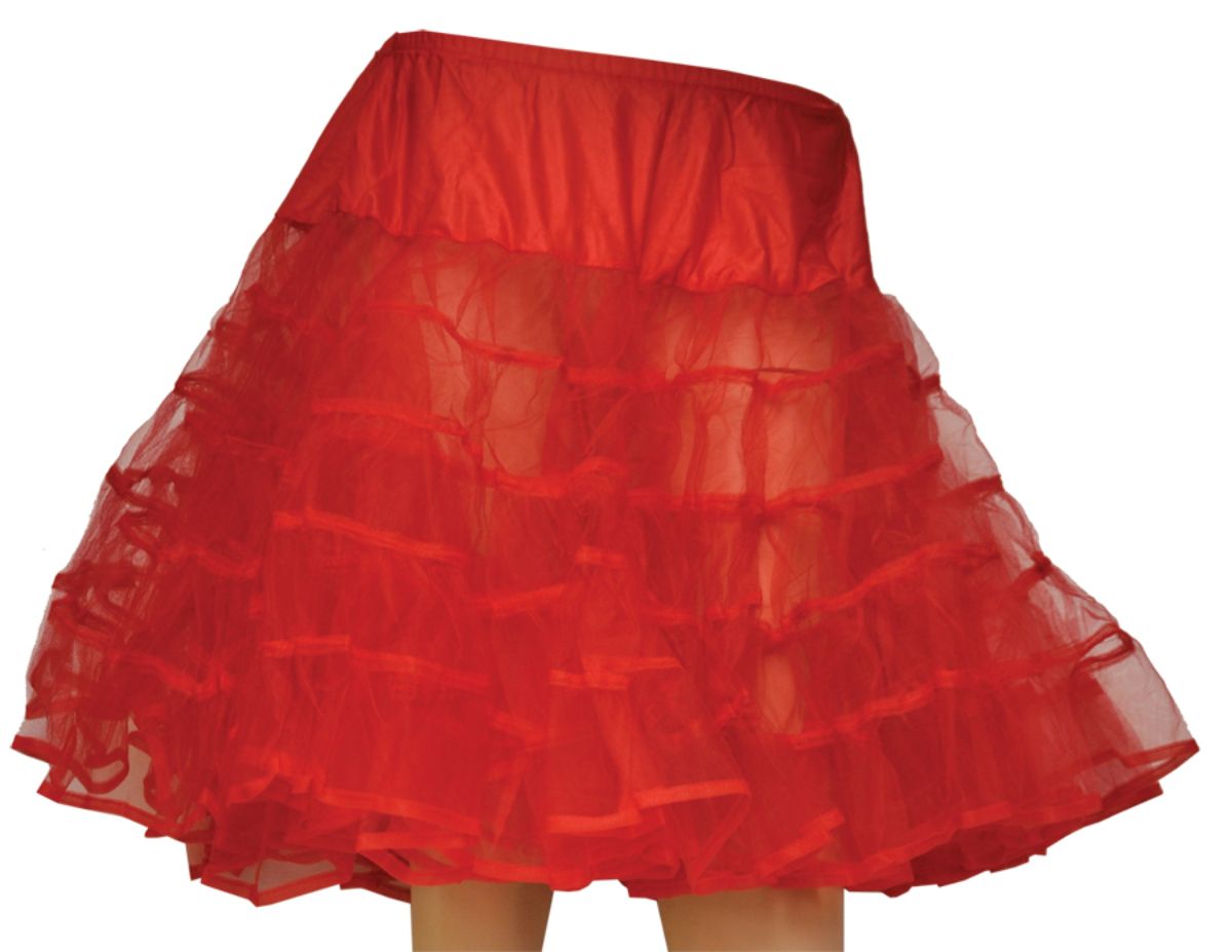 The Costume Center 19&#x22; Red Adult Women Petticoat Halloween Costume - One Size