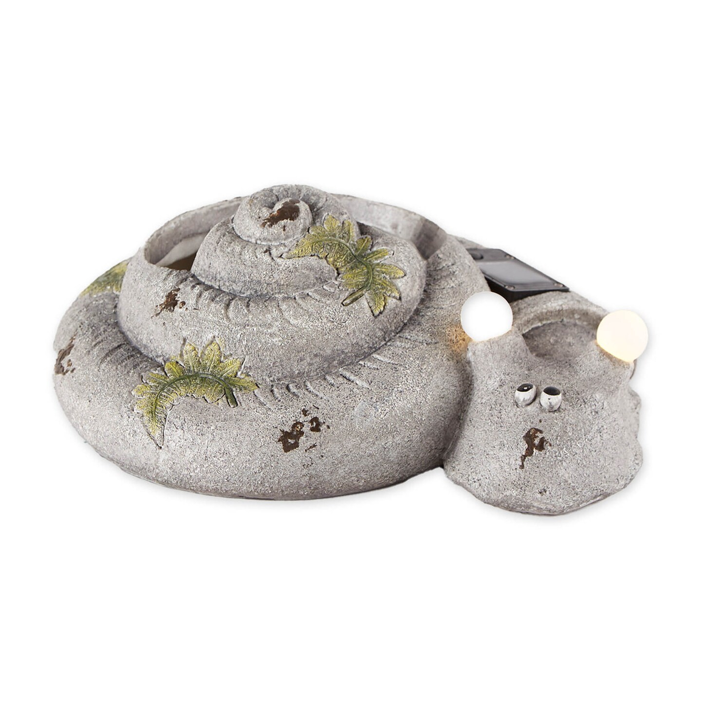 Accent Plus Home Decorative Snail Garden Planter with Solar Light-Up Tentacles