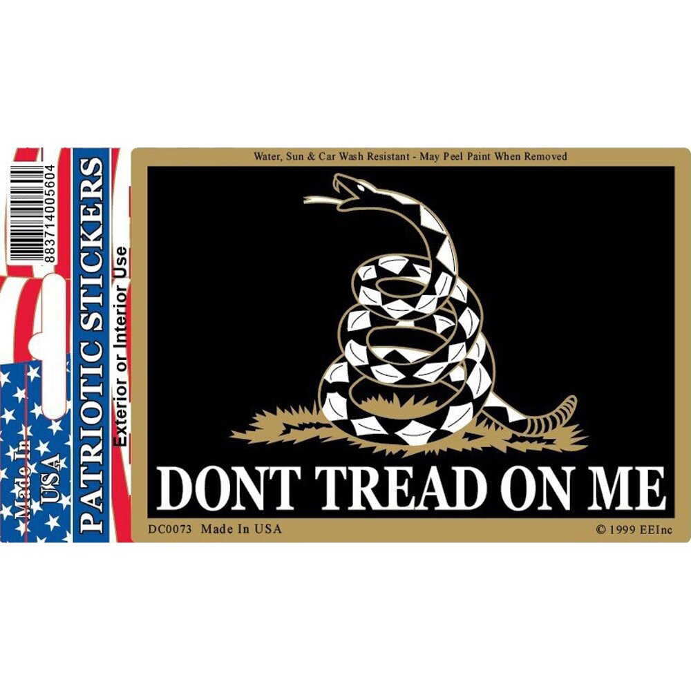 EagleEmblems DC0073 Sticker-Dont Tread on ME (Blk) (3x4&#x27;&#x27;)