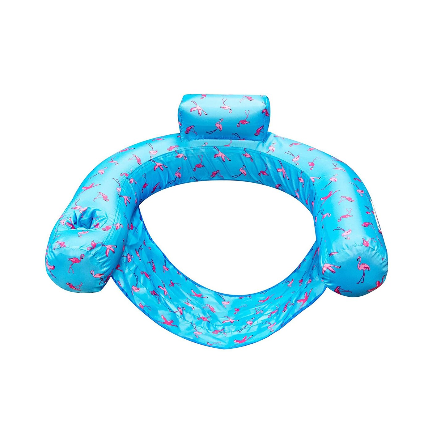 Swimline 32&#x22; Flamingo Fabric Covered Floating U-Seat Pool Chair Float