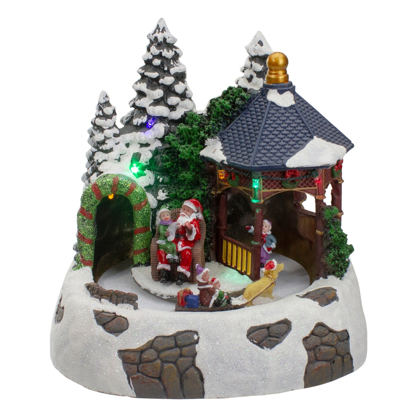 Northlight 10" Lighted and Animated Christmas Scene with Santa Claus