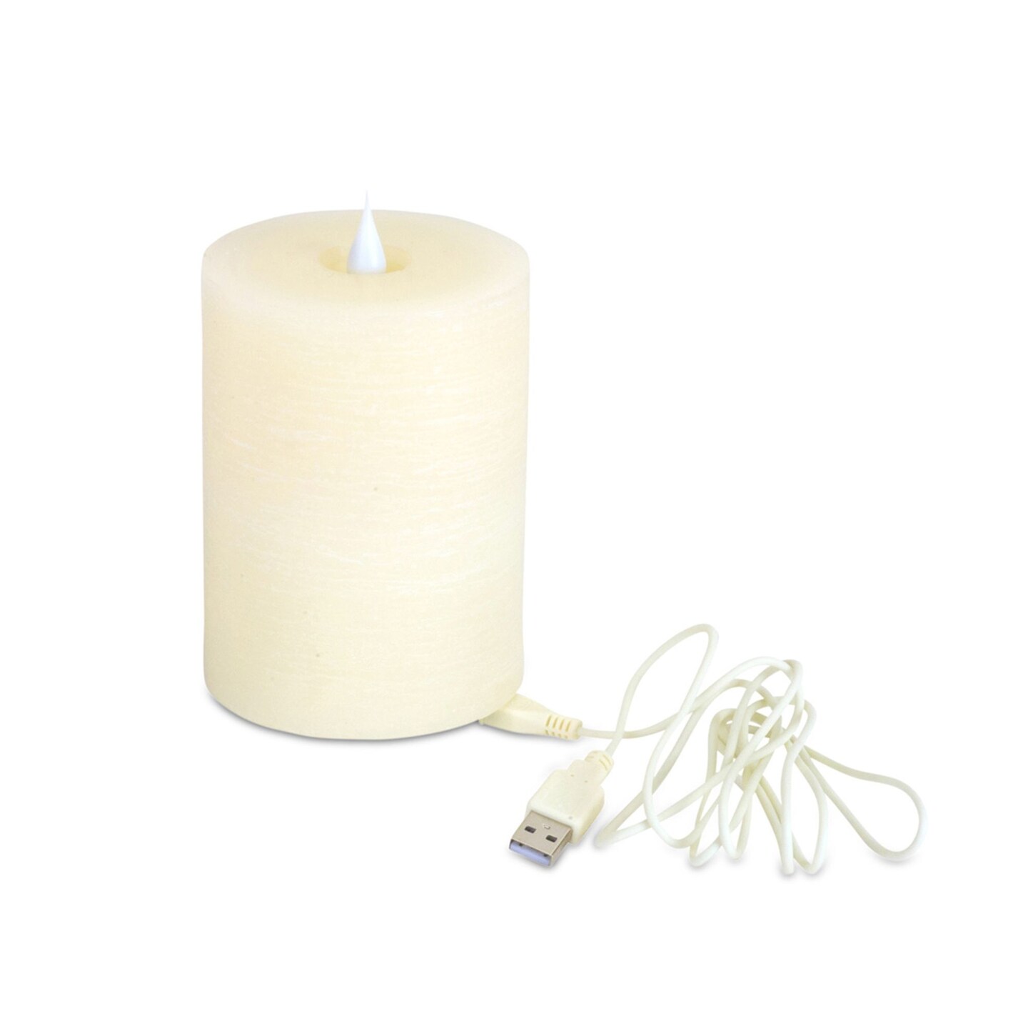 Contemporary Home Living 6" Cream White LED Rechargeable Bluetooth Speaker Candles