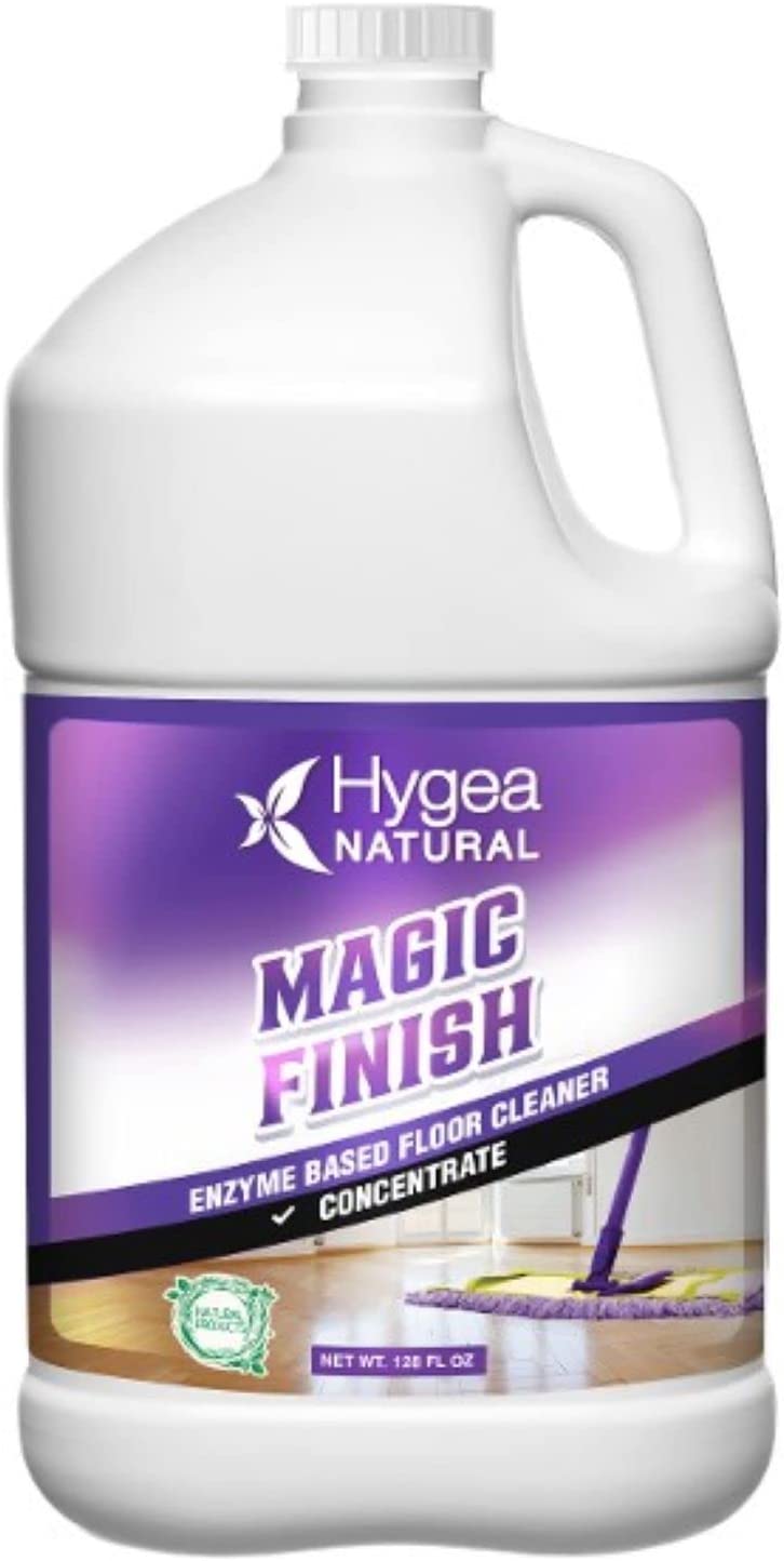 Hygea Natural Magic Finish - Natural Enzyme-Based Floor Cleaner Ready to use 24oz Spray + Refill