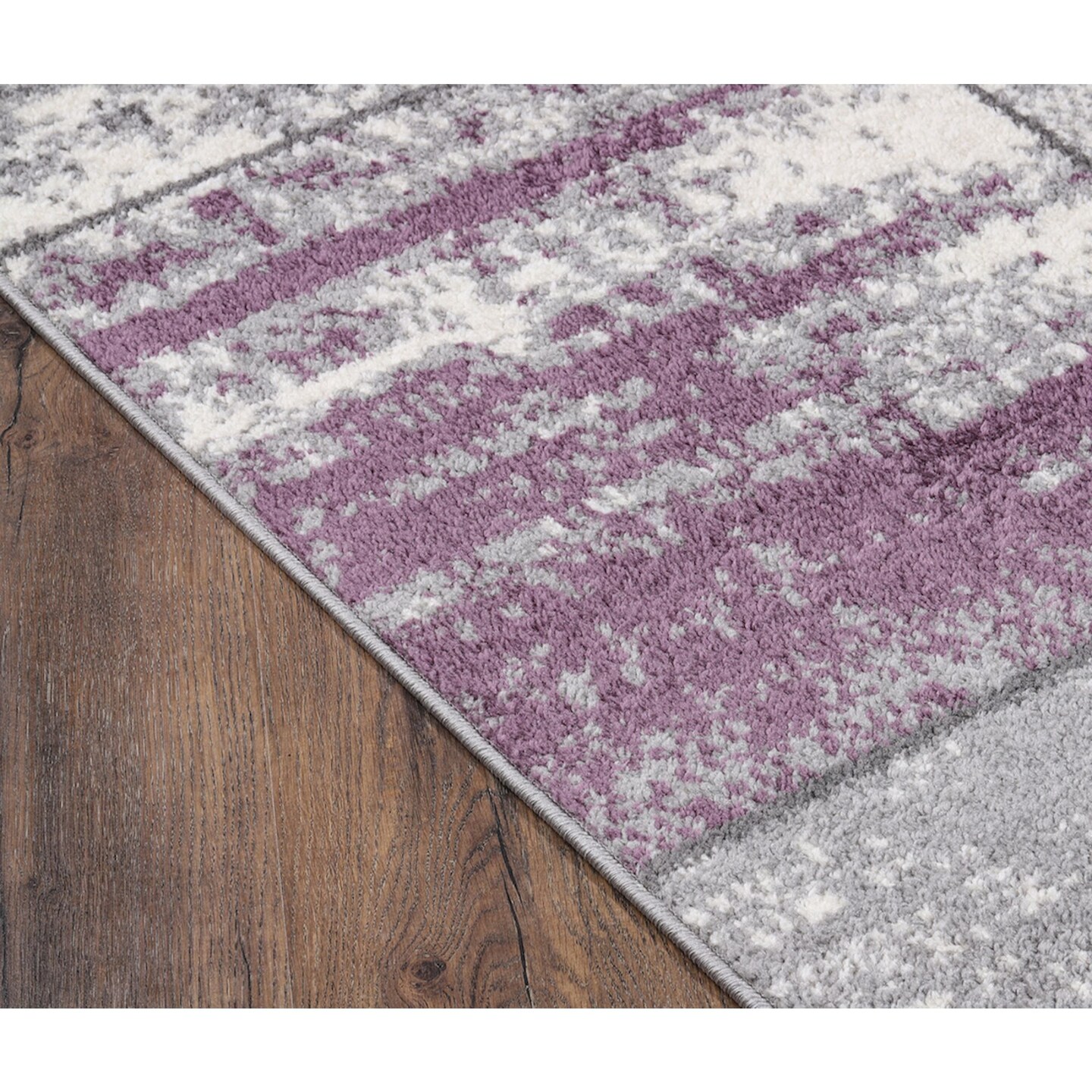 L&#x27;baiet Bohemian, Eclectic Lyanna Purple Scatter Area Rug