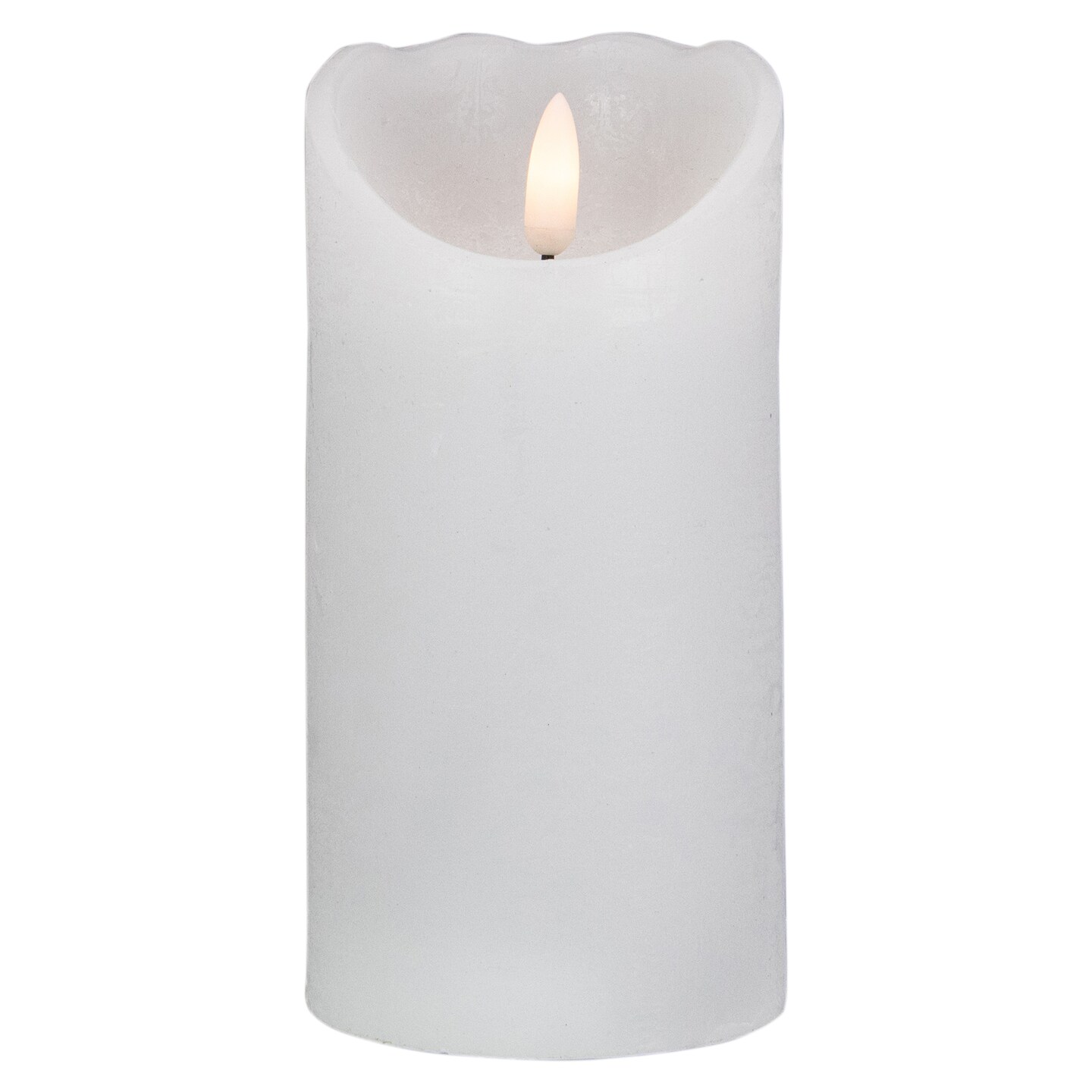 Northlight LED Flameless Pillar Christmas Candle - 6" - White