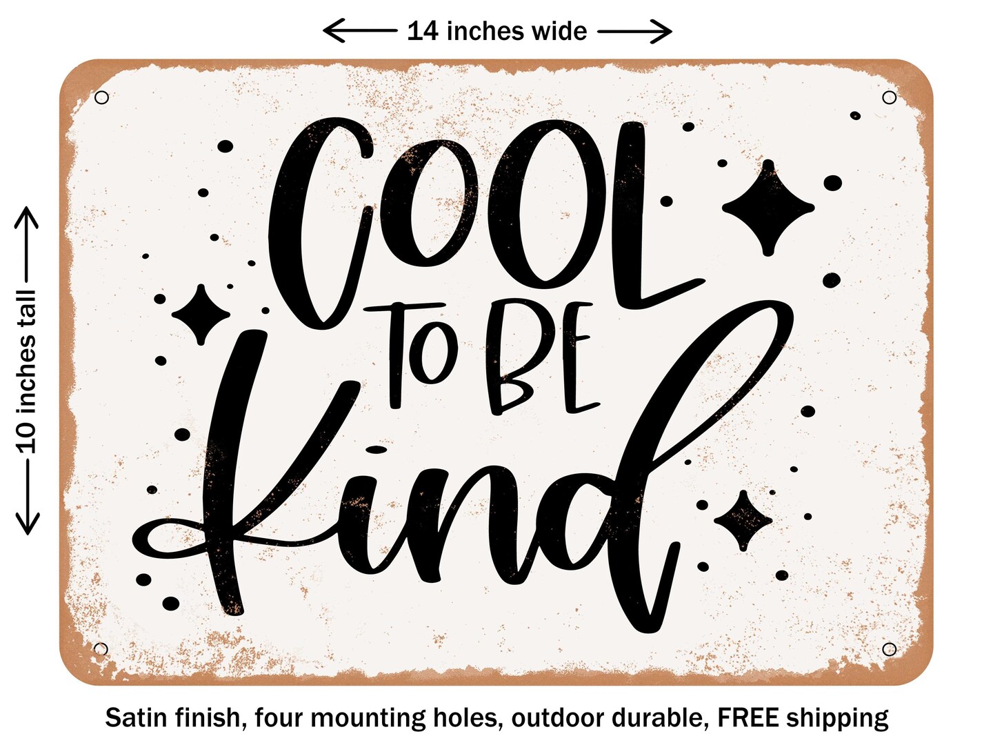 DECORATIVE METAL SIGN Cool to Be Kind Vintage Rusty Look Michaels