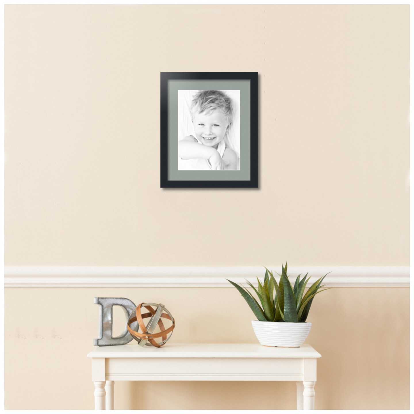 ArtToFrames 14x17" Matted Picture Frame with 10x13" Single Mat Photo Opening Framed in 1.25" Black and 2" Mat (FWM-3926-14x17)