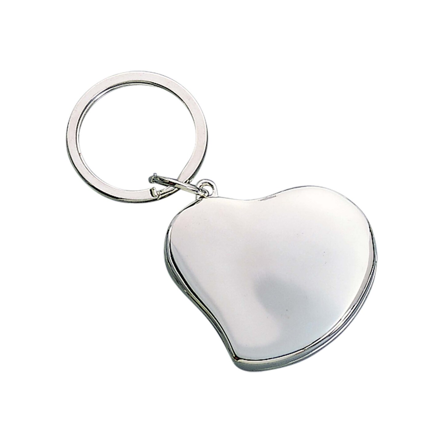 Contemporary Home Living 2&#x22; x 2&#x22; Silver Hinged Heart Locket Key Chain