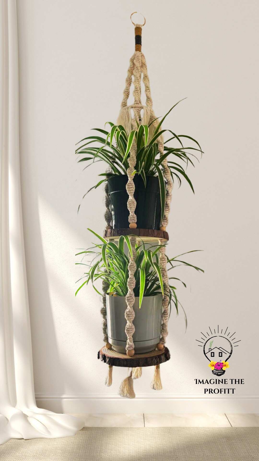 Double tier macrame plant hanger | MakerPlace by Michaels