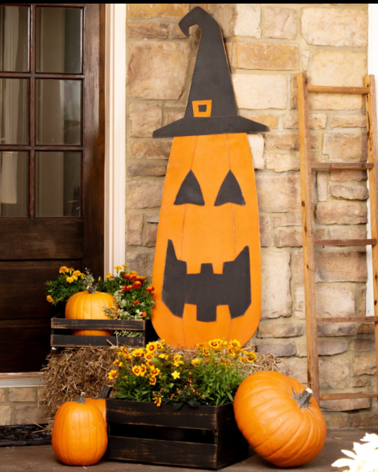 57&#x22; TALL Jack O Lantern Porch Sign