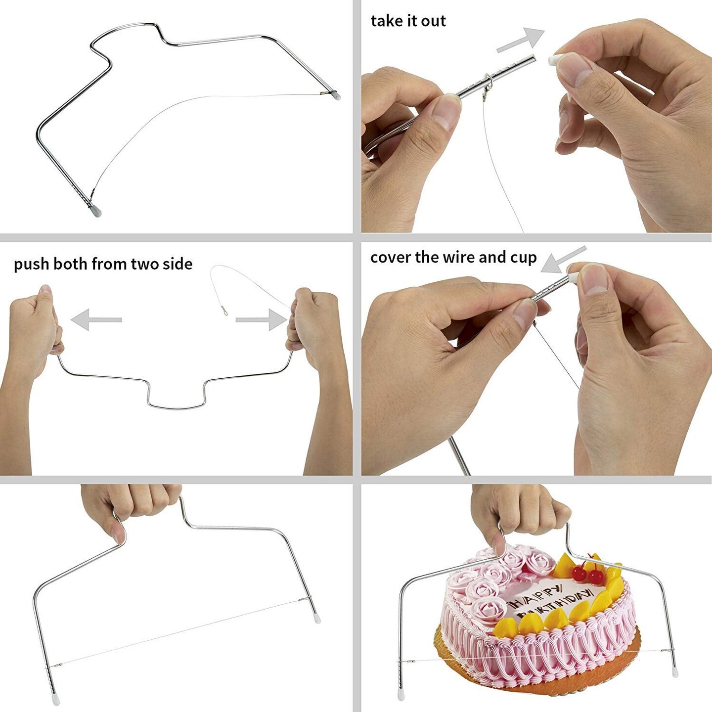 7 Pieces Cake Decorating Turntable,Cake Decorating Supplies with Decorating Comb/Icing Smoother(3pcs),2 Icing Spatula with Sided &#x26; Angled &#x2026; (White)