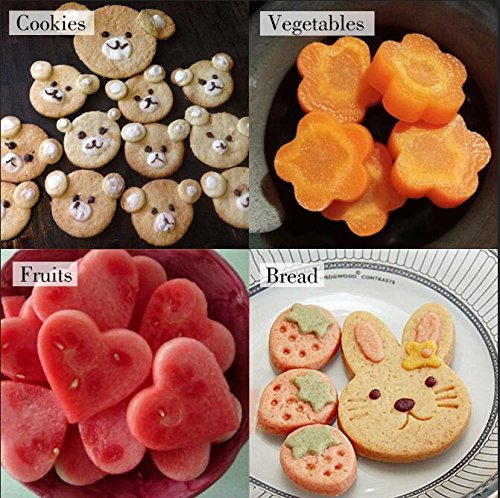 9 Pieces  Vegetable Cutter Shapes Set,Mini Pie,Fruit and Cookie Stamps Mold for Kids Baking and Food Supplement Tools Accessories Crafts for Kitchen,Green