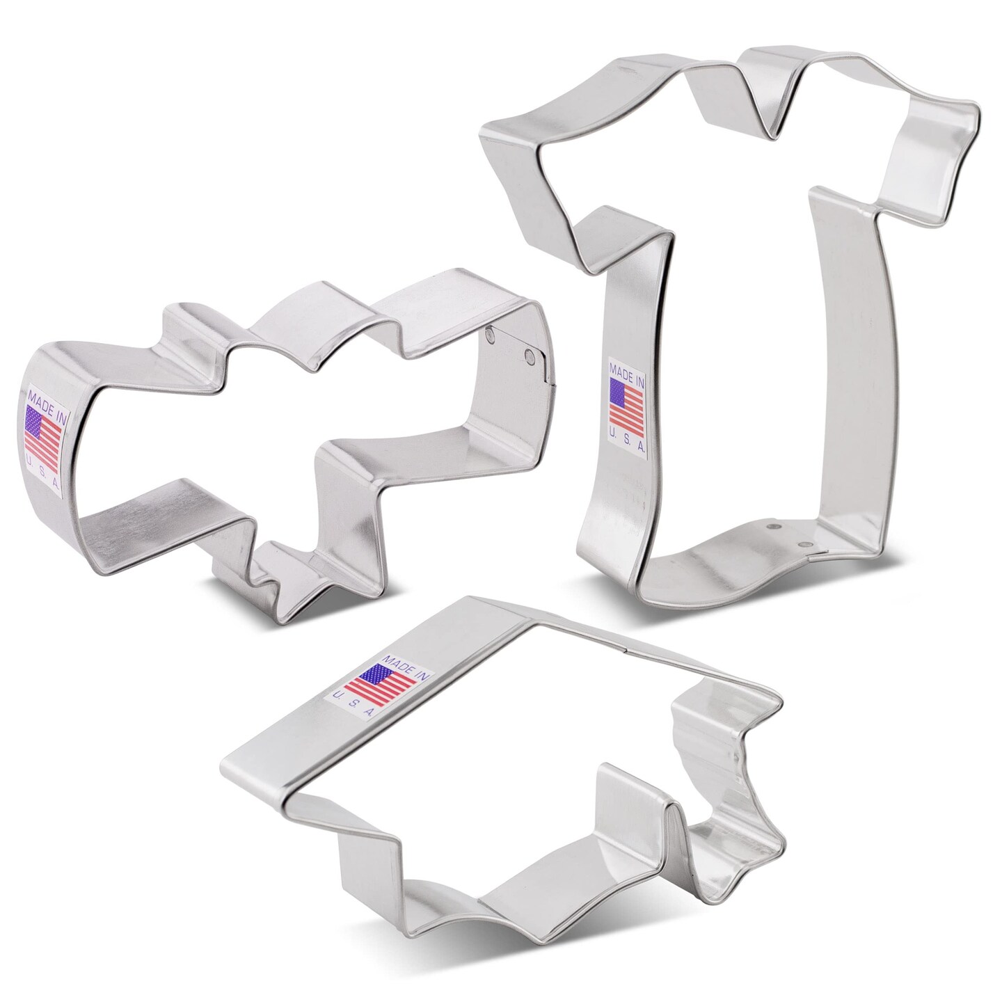 3 Pieces Graduation Cookie Cutters Set Made in the USA by Ann Clark, Graduation Cap, Diploma, Graduation Gown