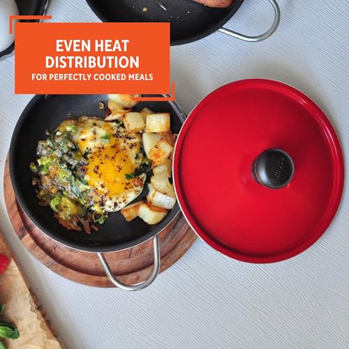 6&#x22; Egg Pan Casserole with Lid and Bakelite Side Handle in Assorted Cookware, Colors may vary