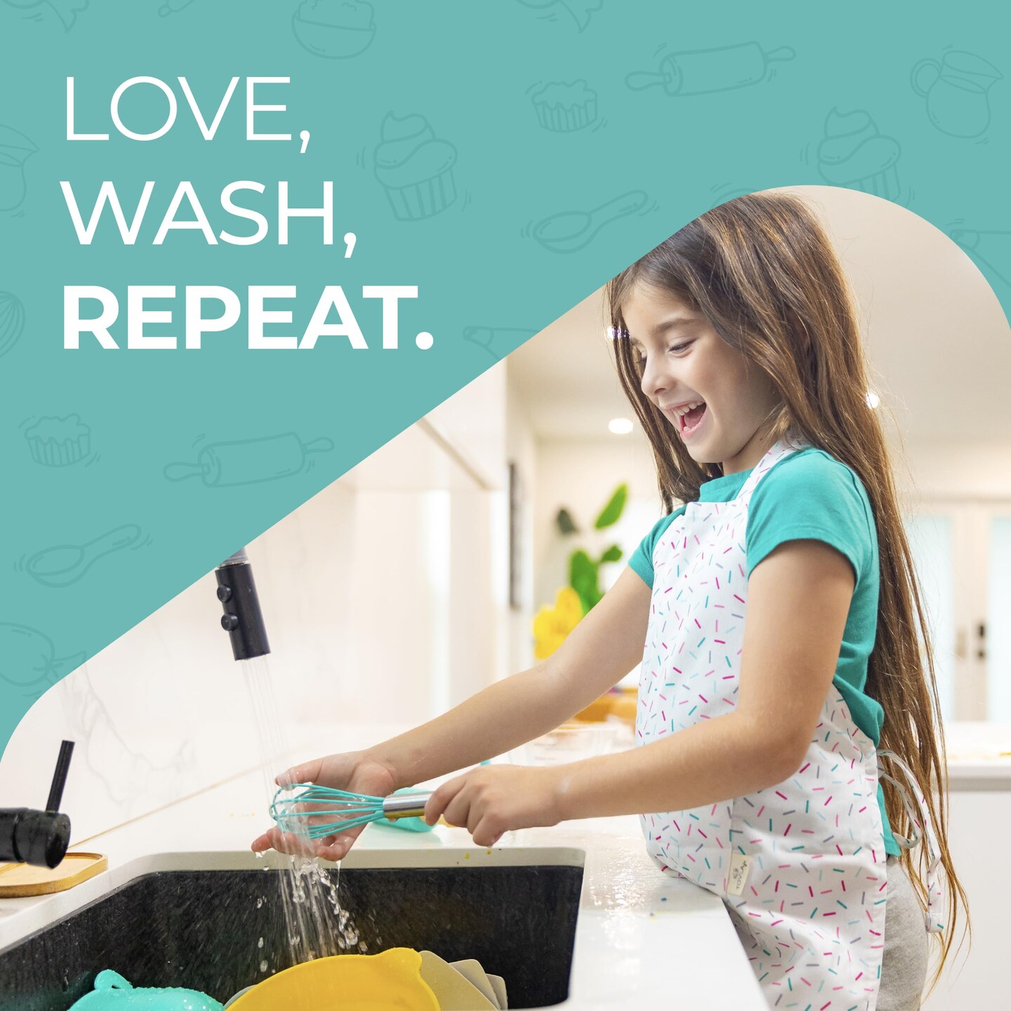 4 Pieces Kids Cooking Utensils Set - Kids Kitchen Tools - Safe Kids Baking Set - Food Grade Toddler Chef Supplies - Gender Neutral Silicone Cookware Kit with Spatula Whisk Tongs Rolling Pin