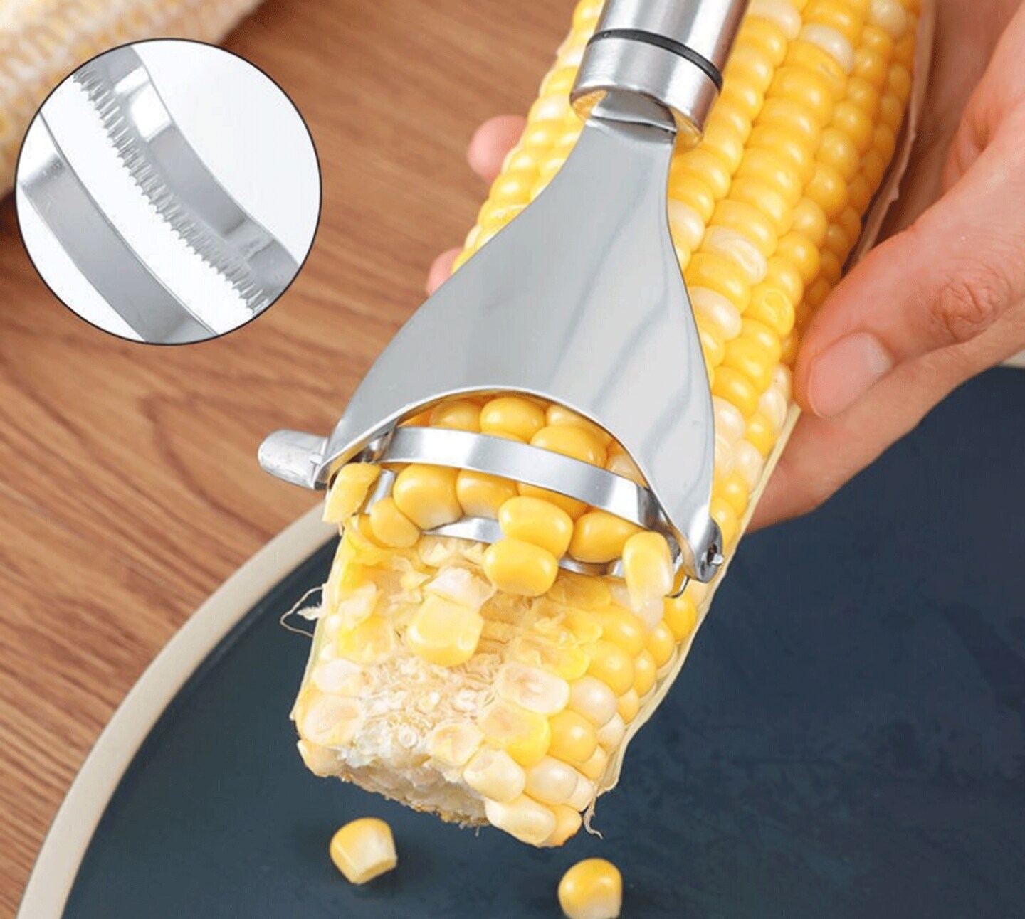 Kitcheniva Stainless Steel Corn Cob Peeler 2x