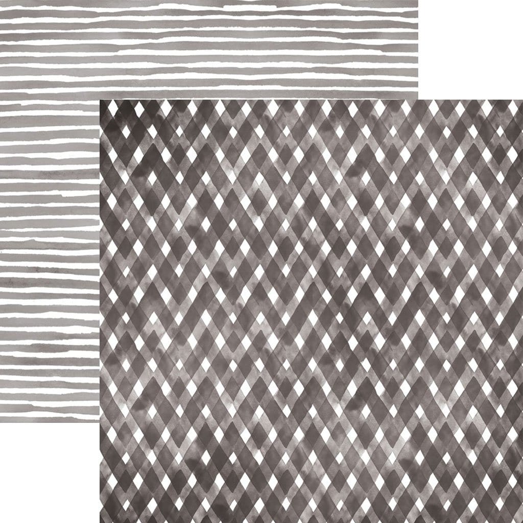 Black Colorways Pattern 12 x 12 Scrapbook Paper Set