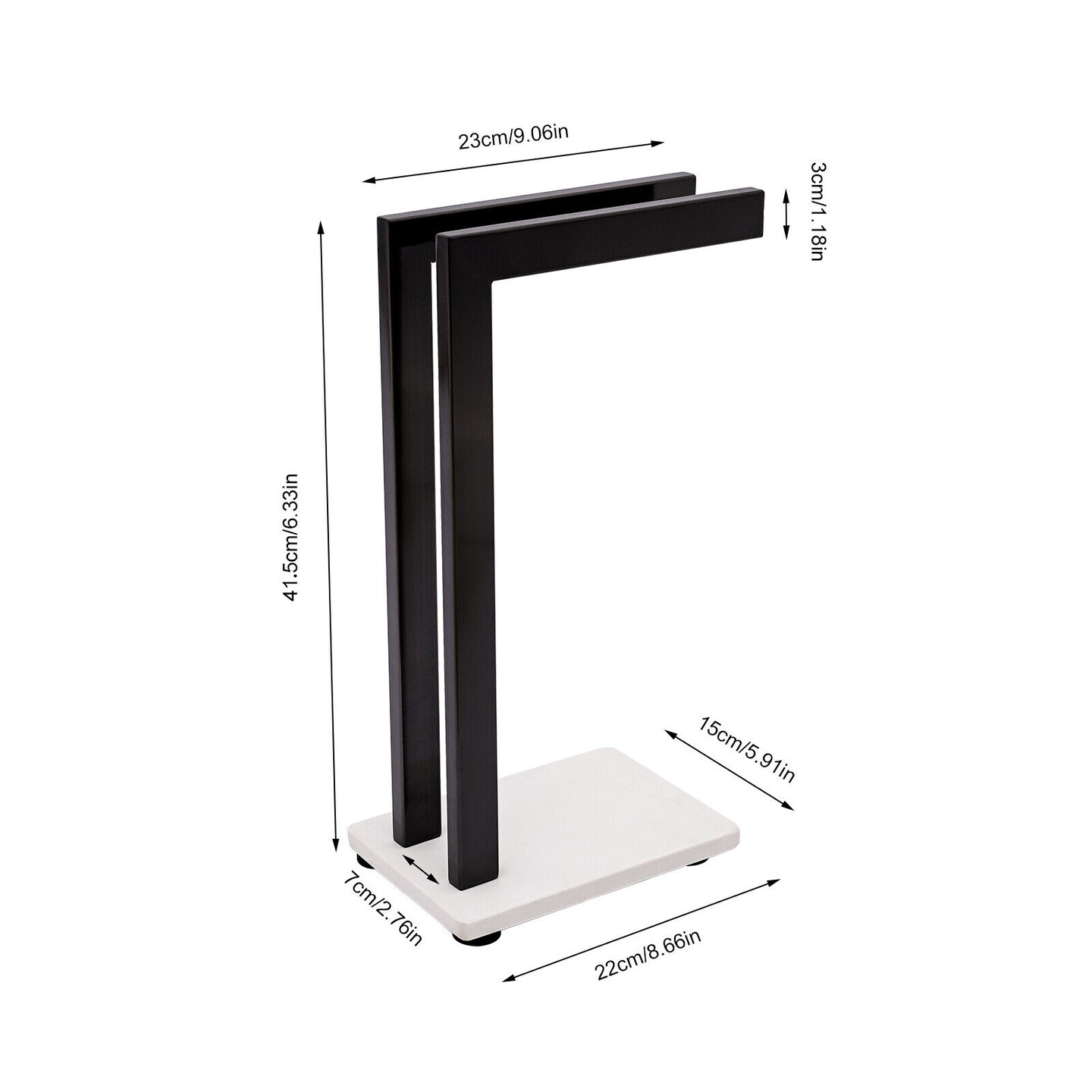 Kitcheniva Stainless Steel Hand Towel Holder+Balanced Marble Base