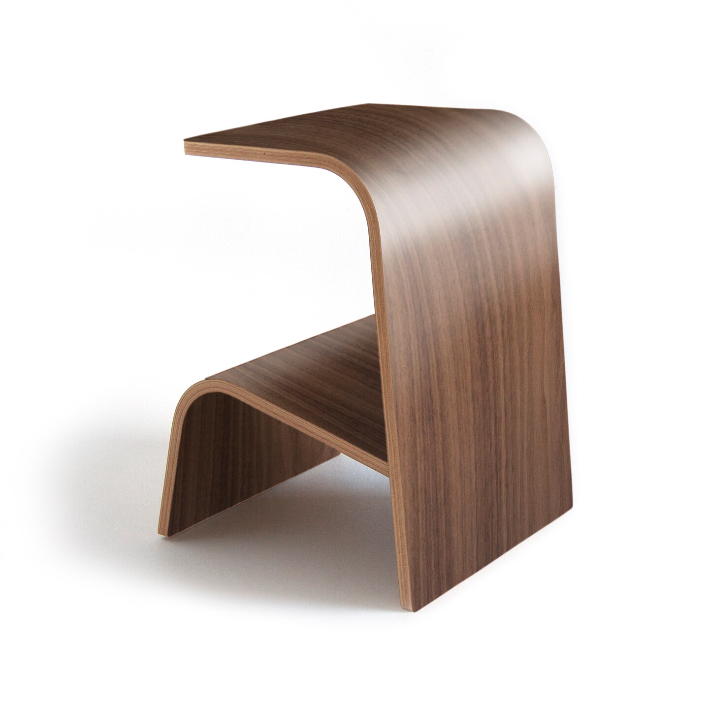 Modern Bent Plywood Side Table Unique Mid Century Modern Inspired Accent Table Handmade Nightstand MakerPlace by Michaels