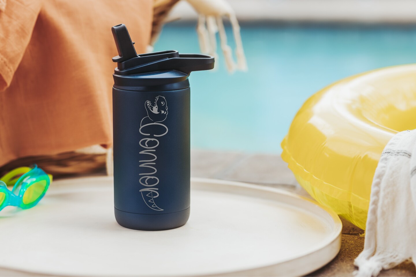 Personalized Kids Water Bottle with Straw, 12 oz Stainless Steel Custom  Laser Engraved for Boys and Girls for Daycare or Summer Camp | MakerPlace  by Michaels