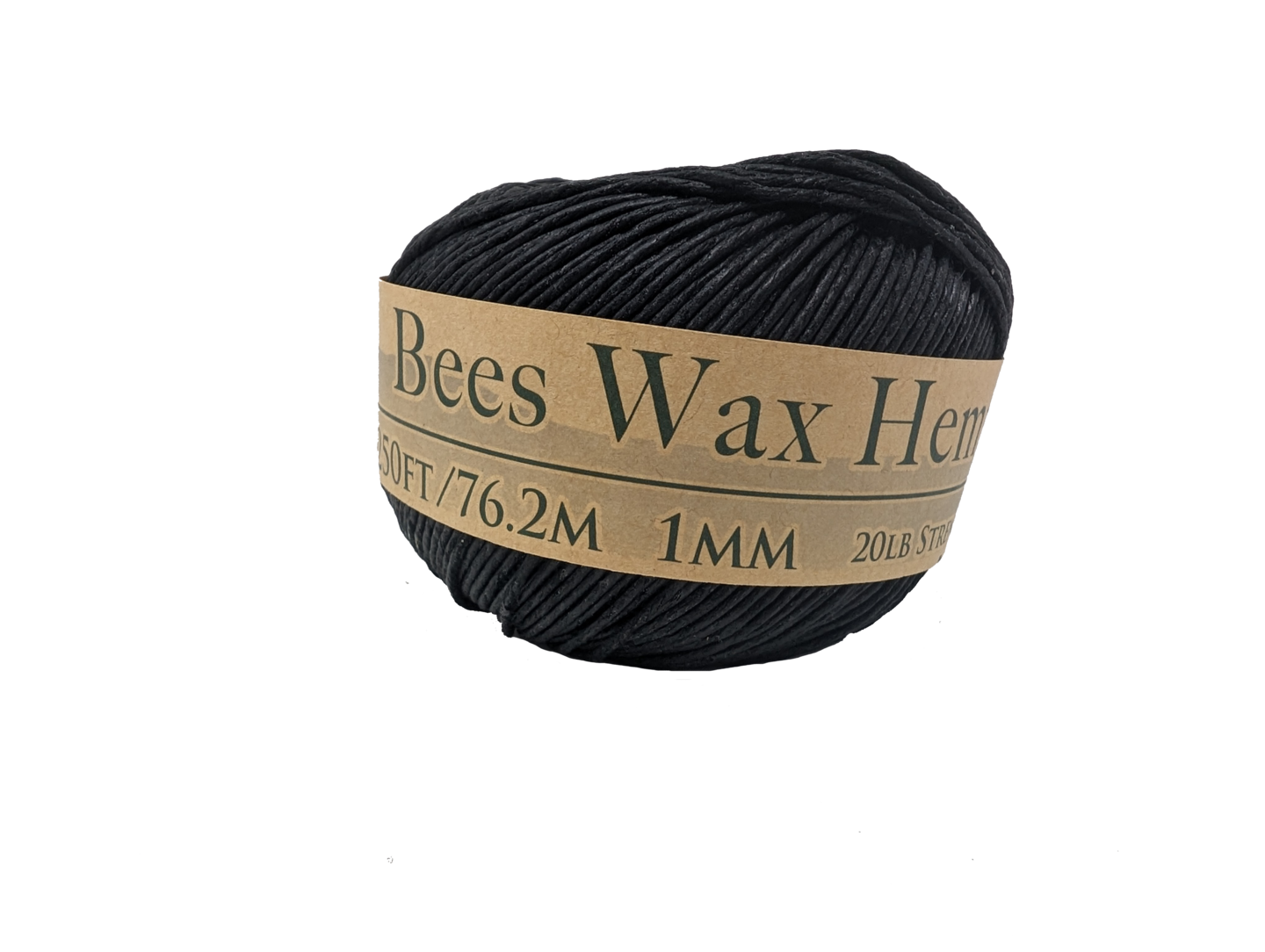 250 Feet of Bee's Wax Black Hemp Wick Twine, Perfect for Candle Making, Arts and Crafts, Jewelry, Beading and Bakers Twine
