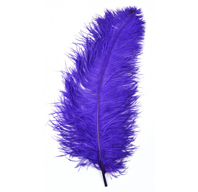 PURPLE OSTRICH FEATHER IS APPROX. 12”