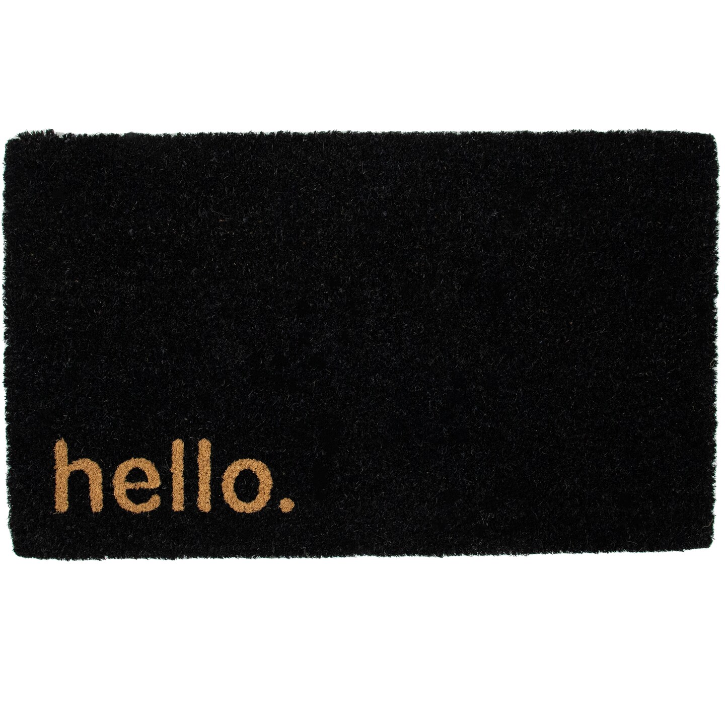 Natural Coir Hello Outdoor Rectangular Doormat 18 x 30